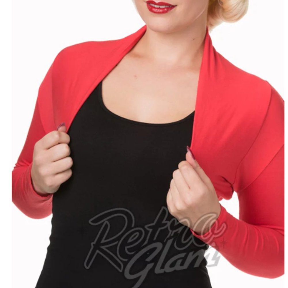 Banned Rockabilly Roxie Bolero in Red
